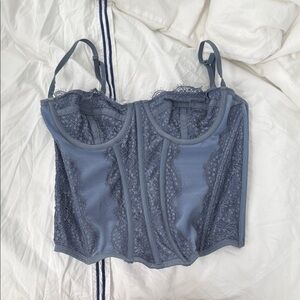 Urban Outfitters Blue Corset Top